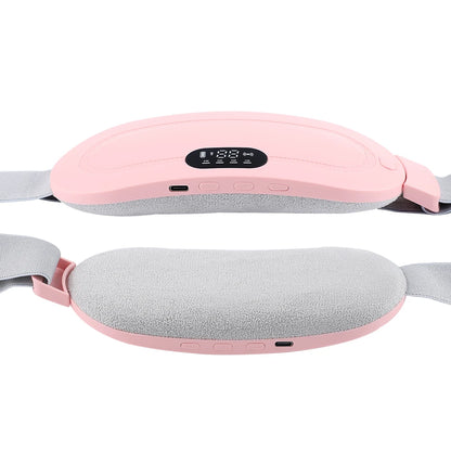 Electric Abdominal Massage Uterine Warm Belt Warm Uterus Hot Compress Vibration Massage Belt Abdomen Waist Warming USB Charging
